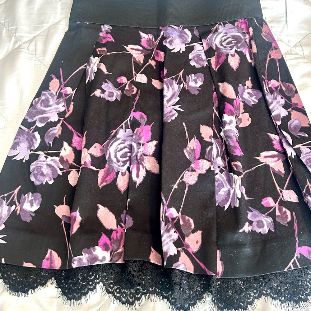 Elle Pink and Purple Pleated Mini Skirt